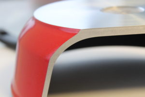 Aluminum Pan Cold Sprayed Cut